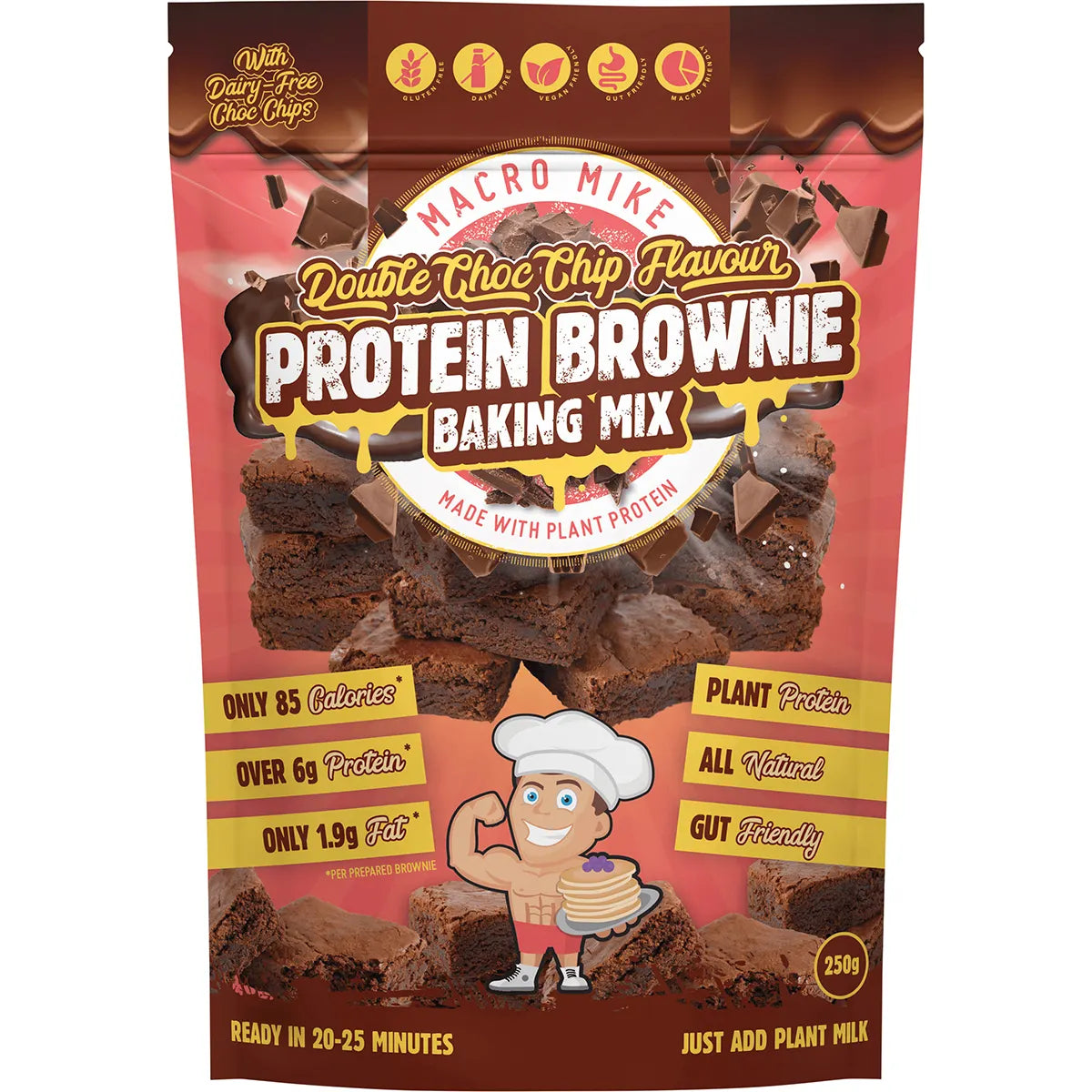 Macro Mike Protein Brownie Baking Mix Double Choc 250g