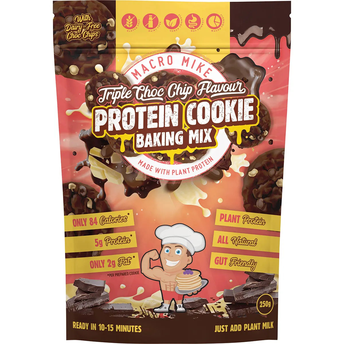 Macro Mike Cookie Baking Mix Almond Protein Triple Chocolate 250g