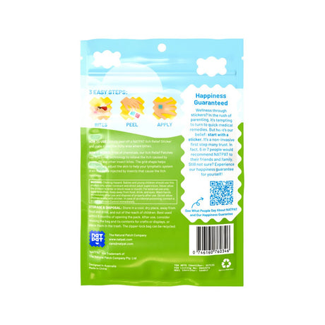 NatPat Organic Itch Relief Stickers x 30 Pack