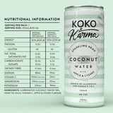 Koko & Karma Coconut Water - Sparkling Hemp 250ml x 12