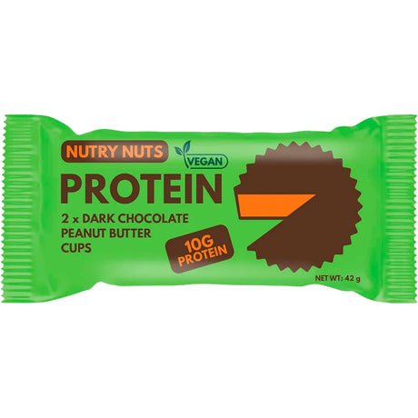 Nutry Nuts Protein Peanut Butter Cups - Dark Chocolate 42g x 12