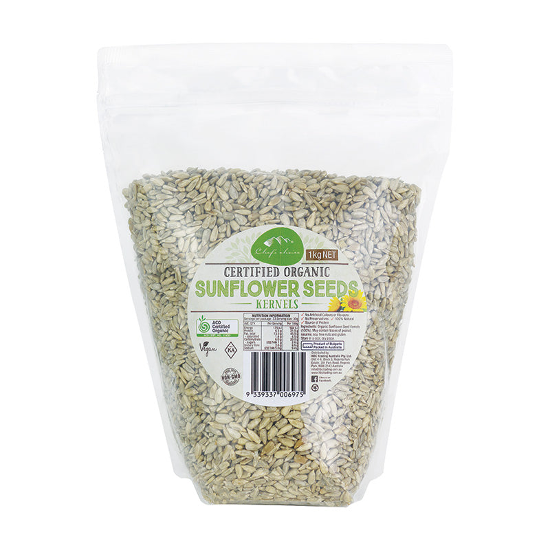 Chef's Choice Certified Organic Sunflower Kernels 1kg