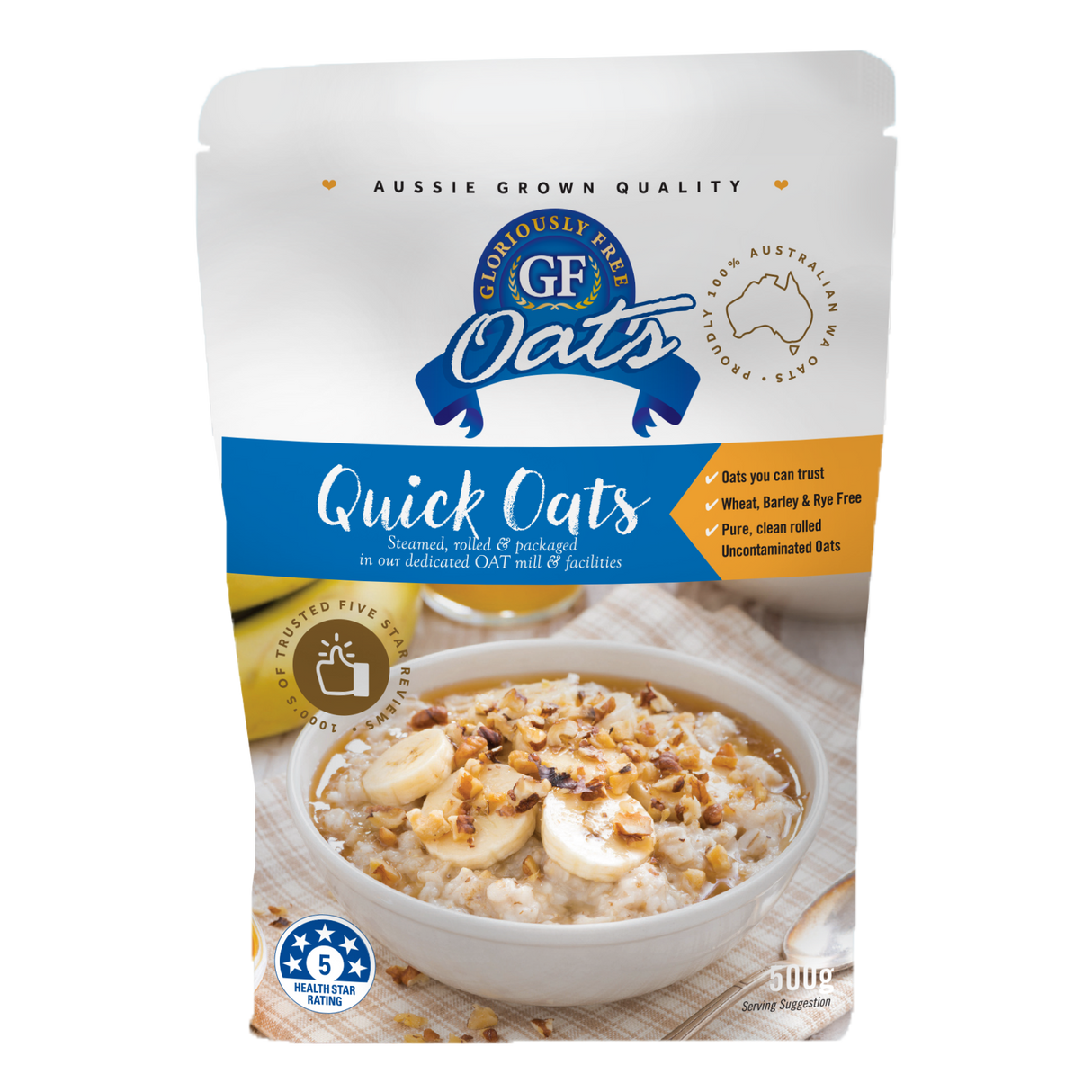 Gloriously Free GF Quick Oats Aussie 500g