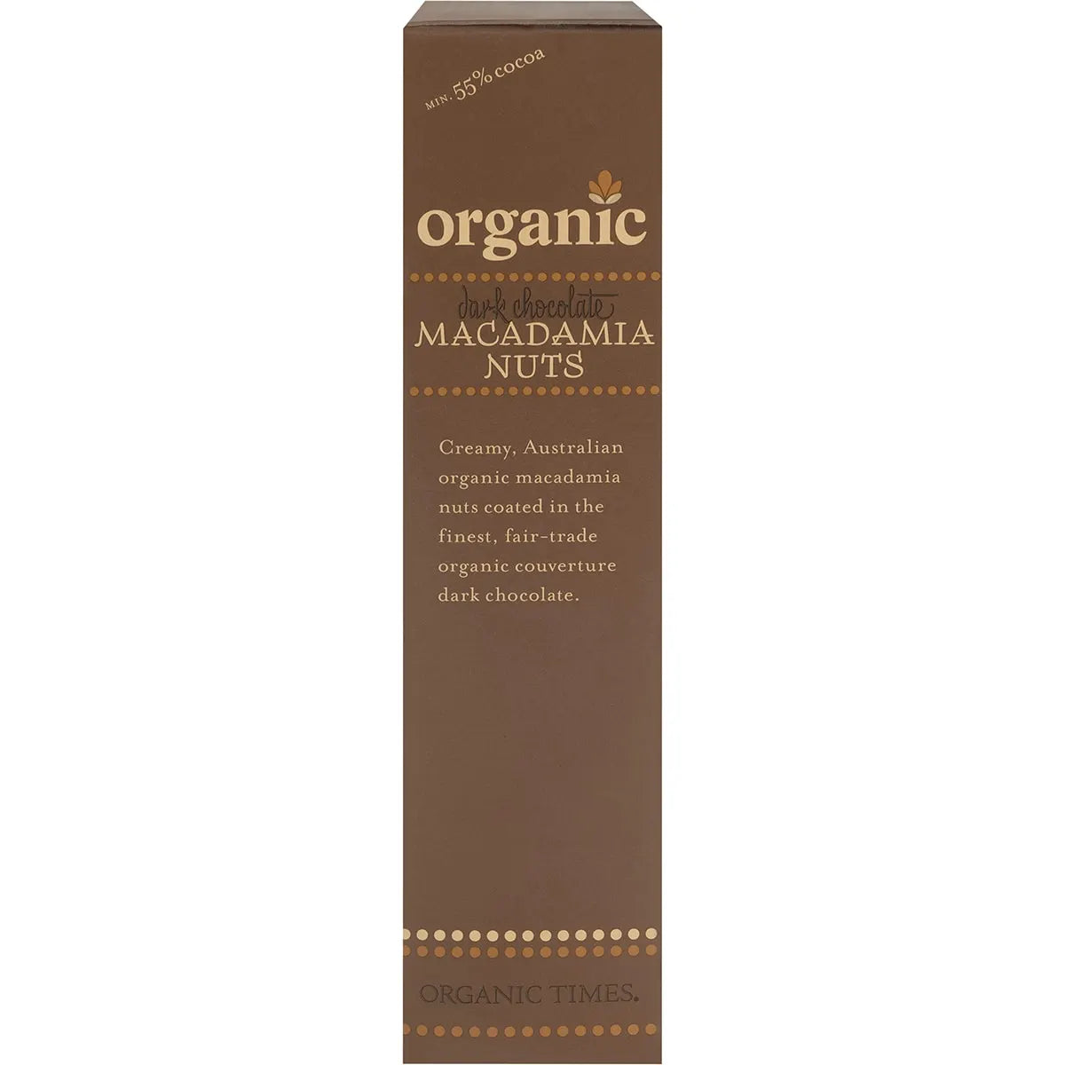 Organic Times Dark Chocolate & Macadamia Nuts 150g