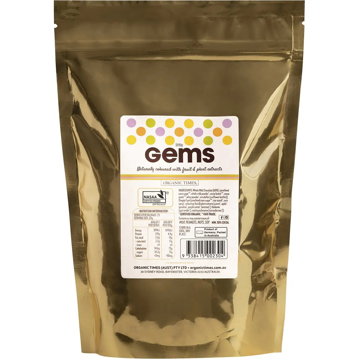 Organic Times Chocolate Little Gems 500g