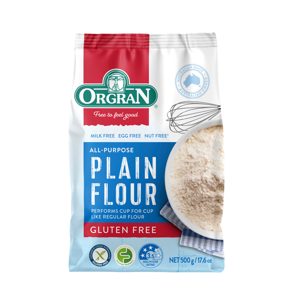 Orgran Gluten Free All Purpose Plain Flour 500g x 7