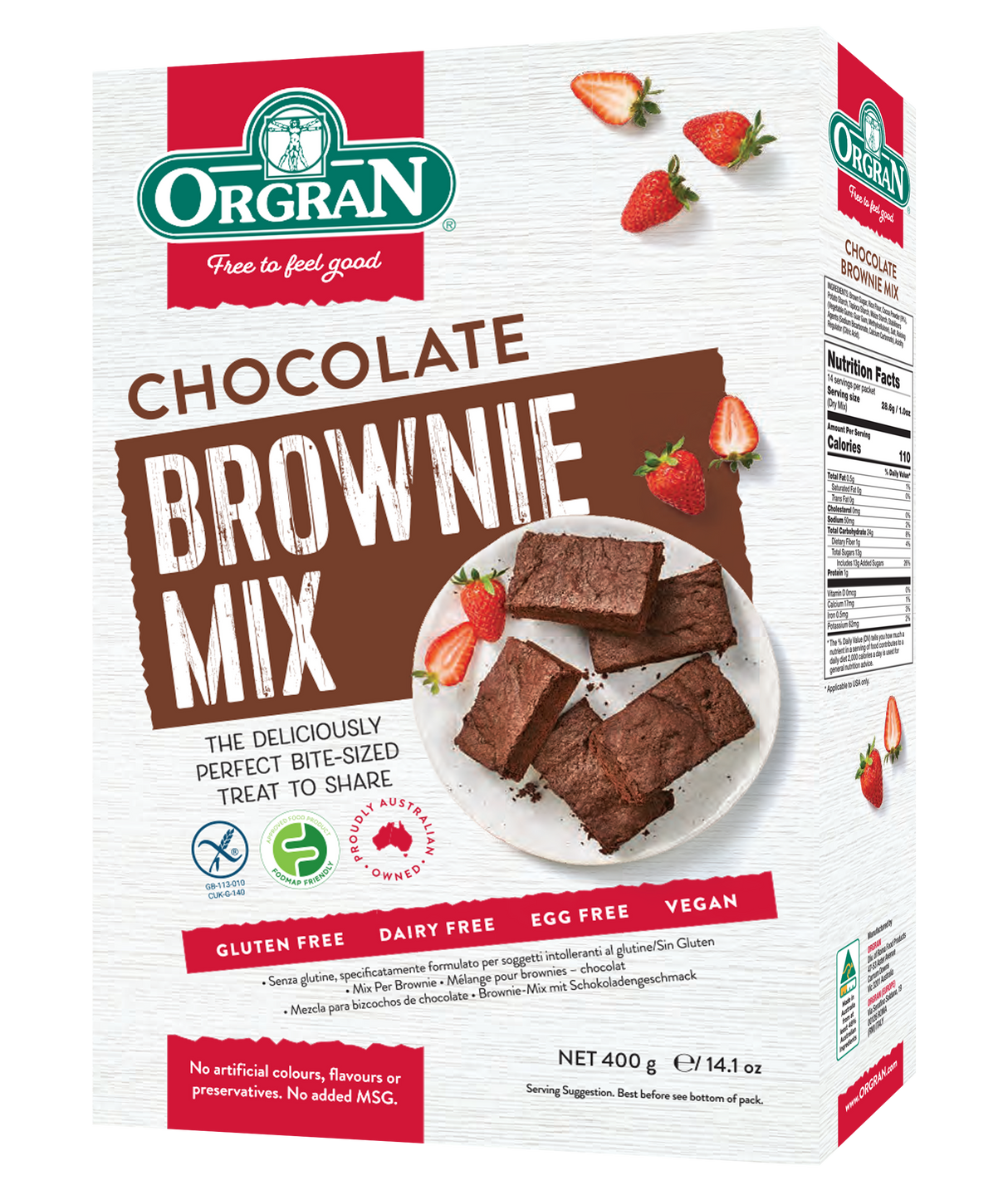 Orgran Gluten Free Chocolate Brownie Mix 400g x 7