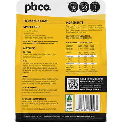 PBCo Protein Banana Bread Plant Protein 340g