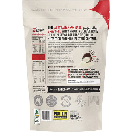 Protein Supplies Australia  WPC Whey Protein Concentrate Pure 1kg