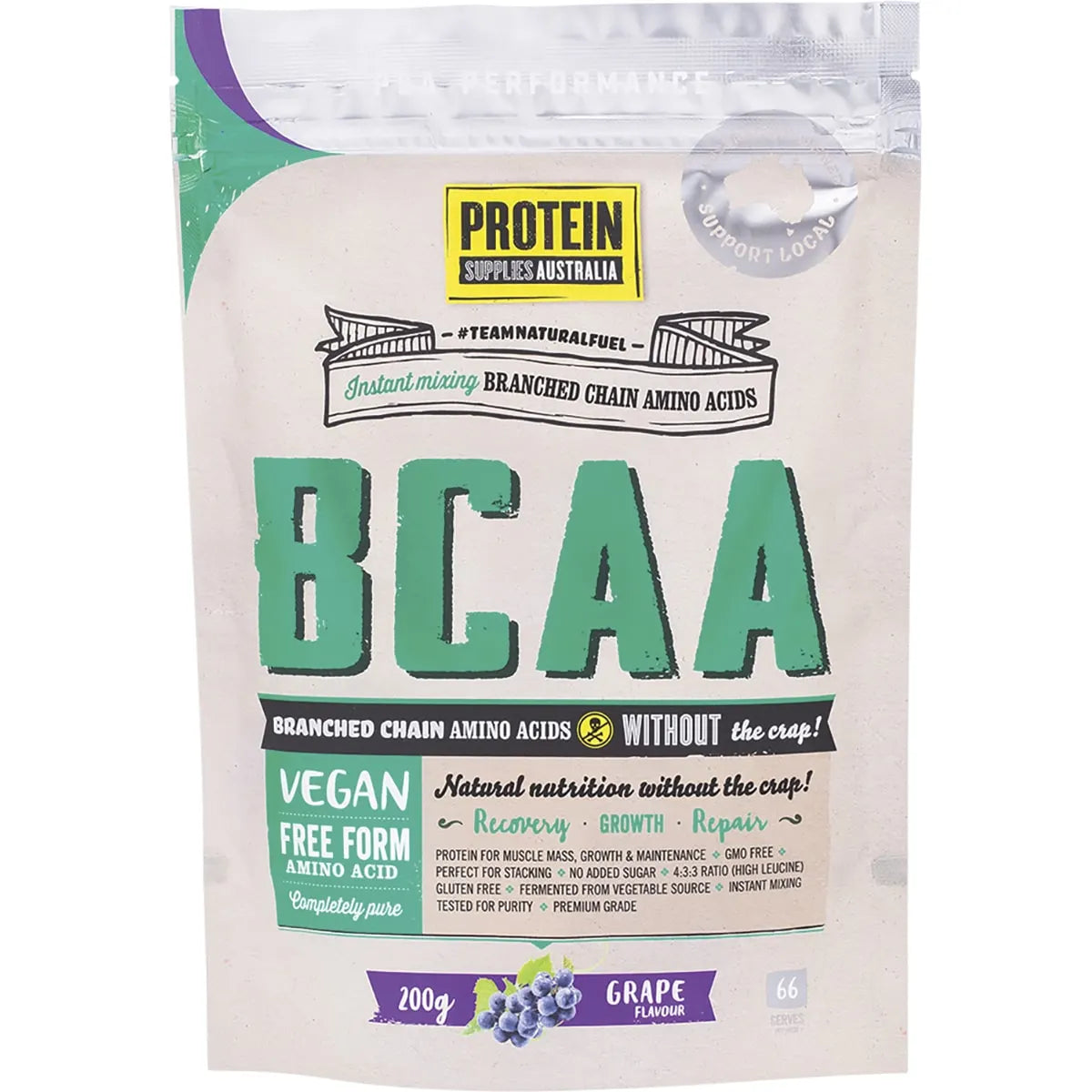 Protein Supplies BCAA Grape - 200g