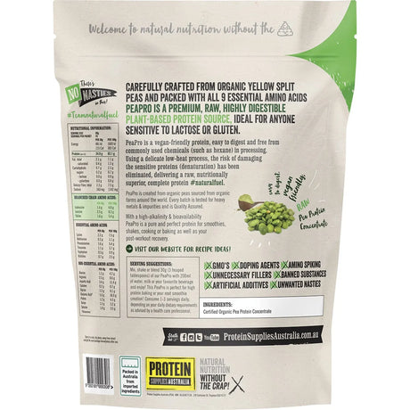 Protein Supplies Australia Pure Pea Protein Isolate 500g