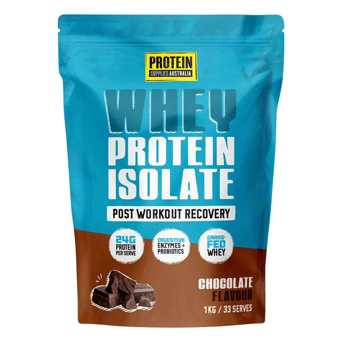 Protein Supplies Australia Whey Protein Isolate Chocolate 1kg