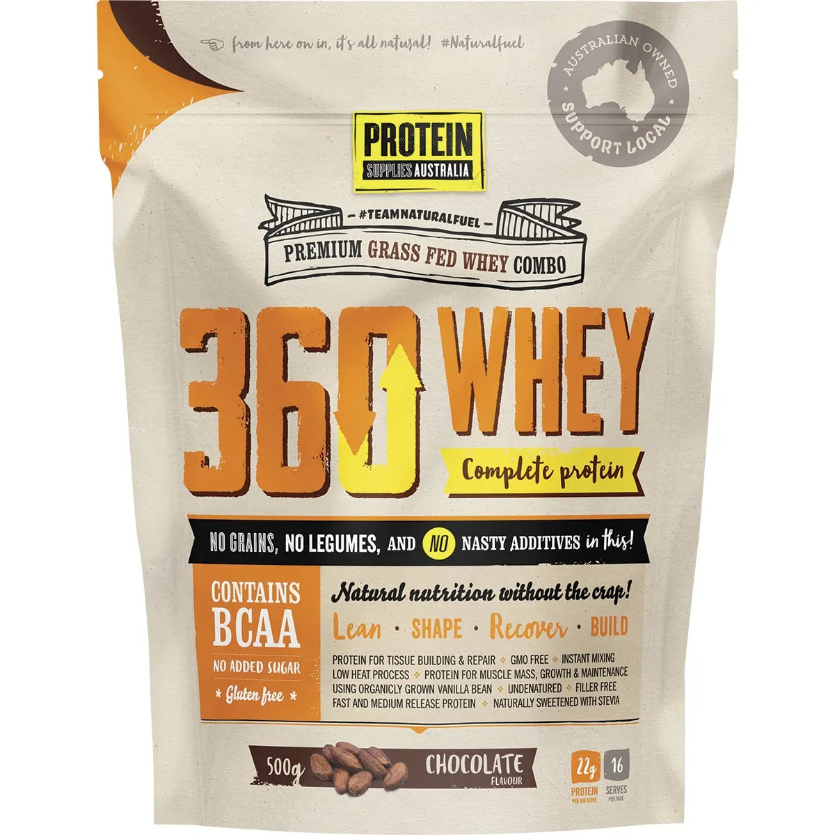 Protein Supplies Australia 360 Whey Chocolate 500g