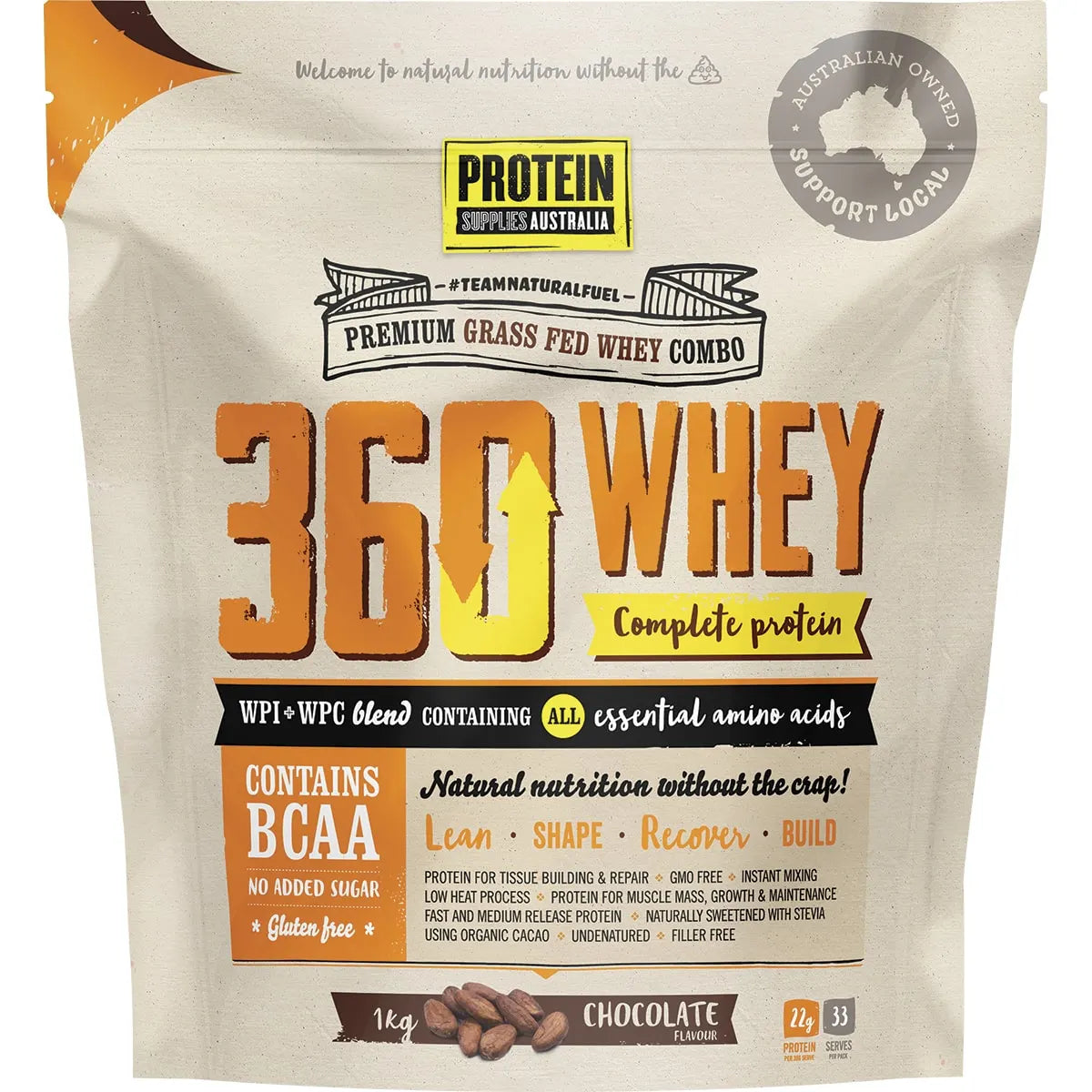 Protein Supplies Australia 360 Whey Chocolate 1kg