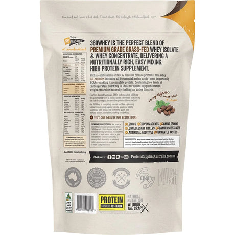 Protein Supplies Australia 360 Whey Chocolate 1kg