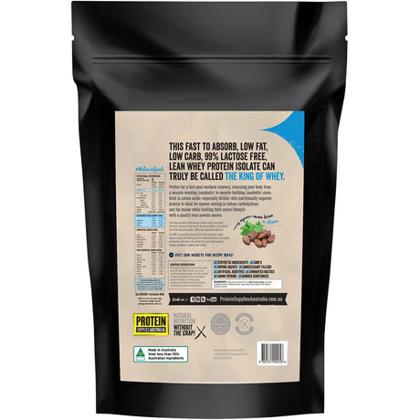 Protein Supplies Australia Whey Protein Isolate Chocolate 3kg