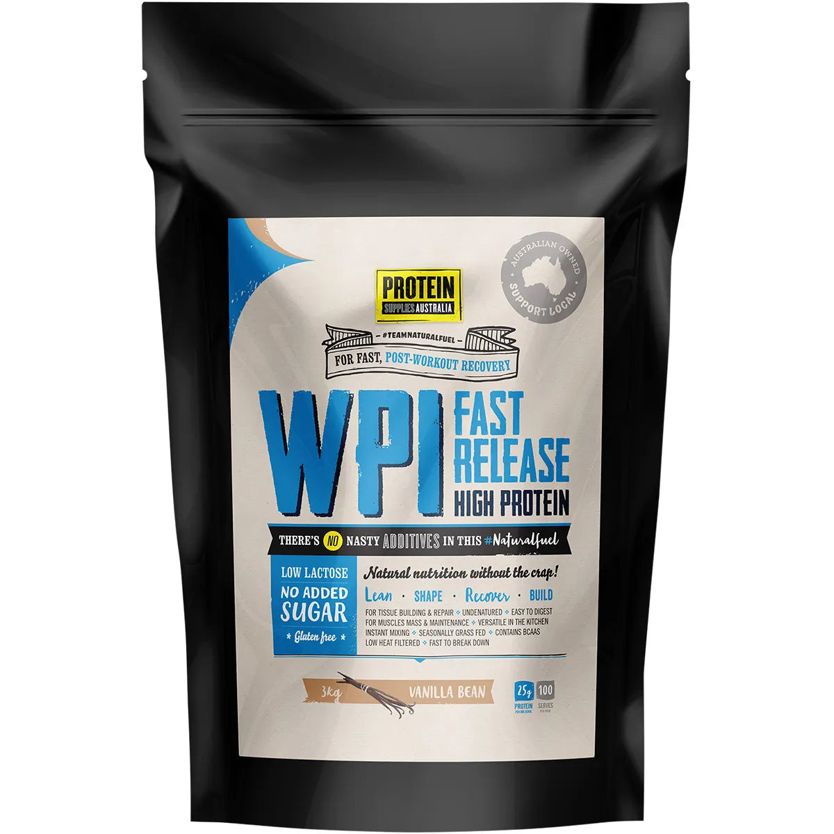 Protein Supplies Australia Whey Protein Isolate Vanilla 3kg