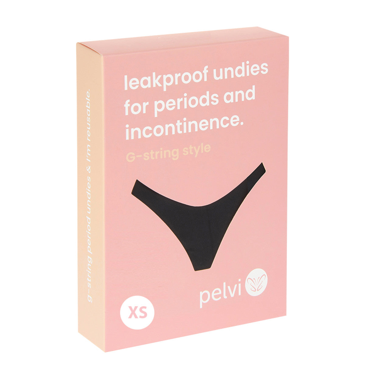 Pelvi Leakproof Underwear G-String Black XS-XL