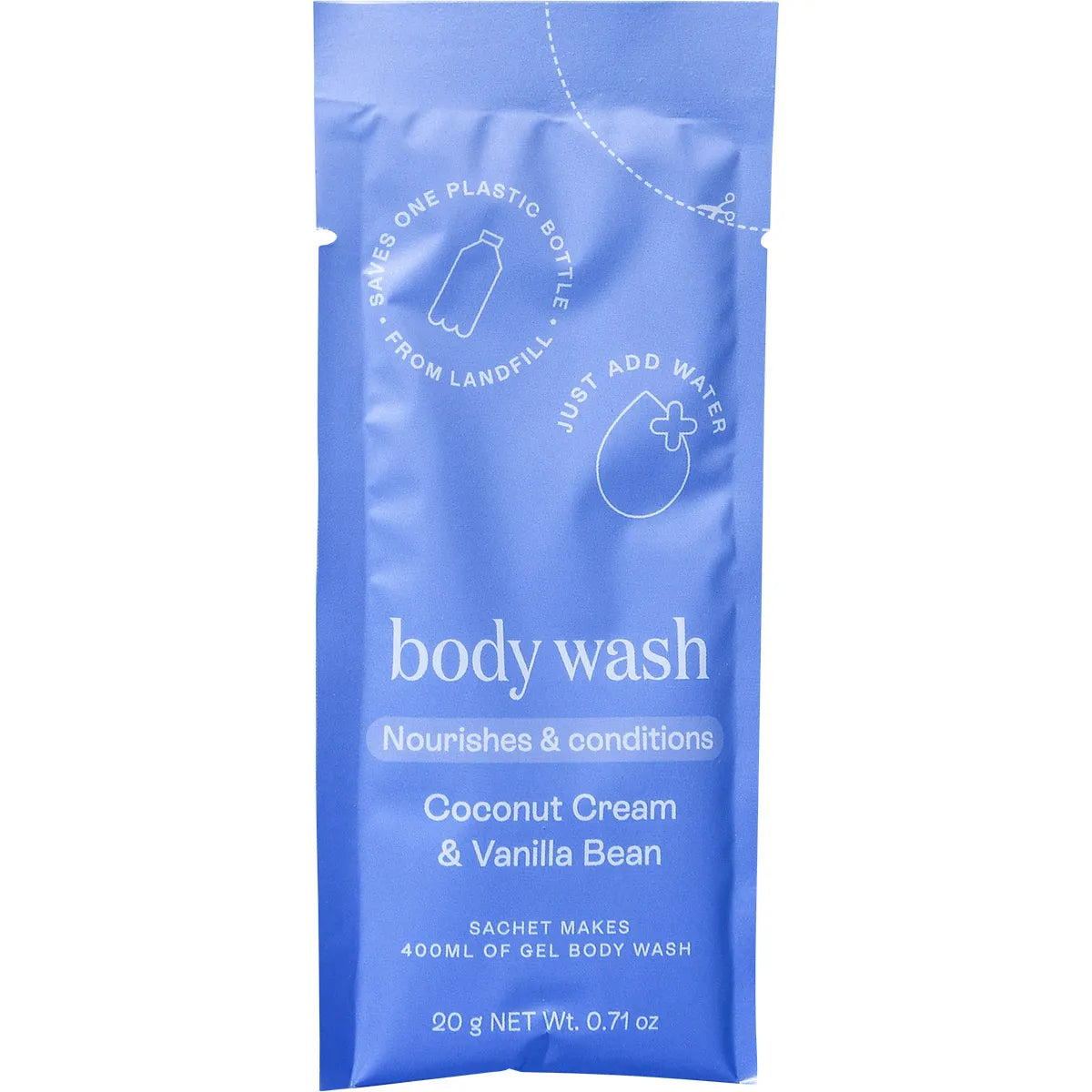 Epzen Body Wash Starter Pack Coconut Cream & Vanilla Bean 20g