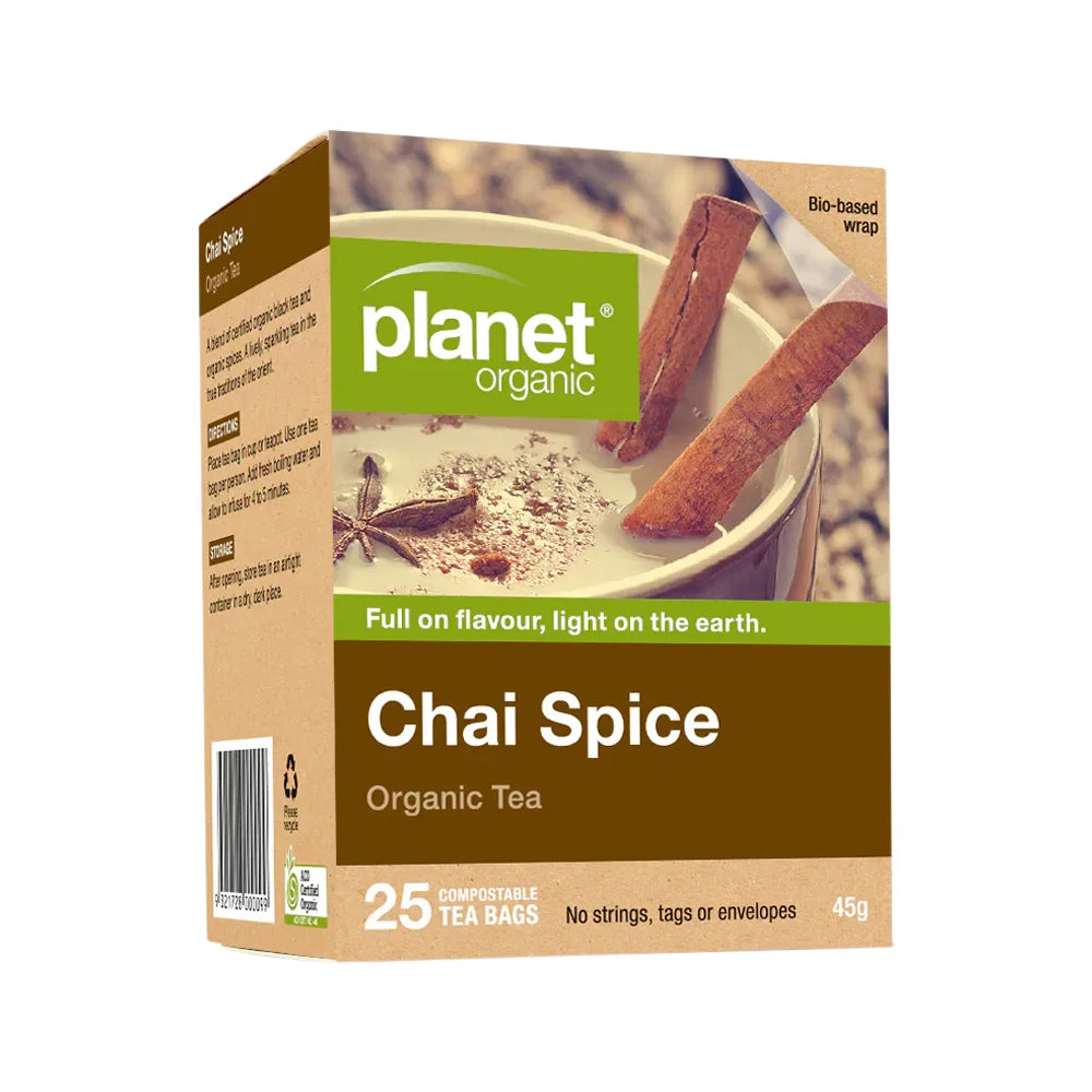 Planet Organic Organic Tea Chai Spice x 25 Tea Bags