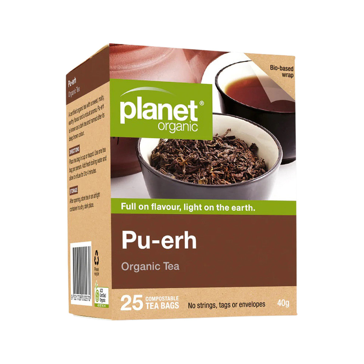 Planet Organic Organic Pu-erh Tea 25 Tea Bag Pack