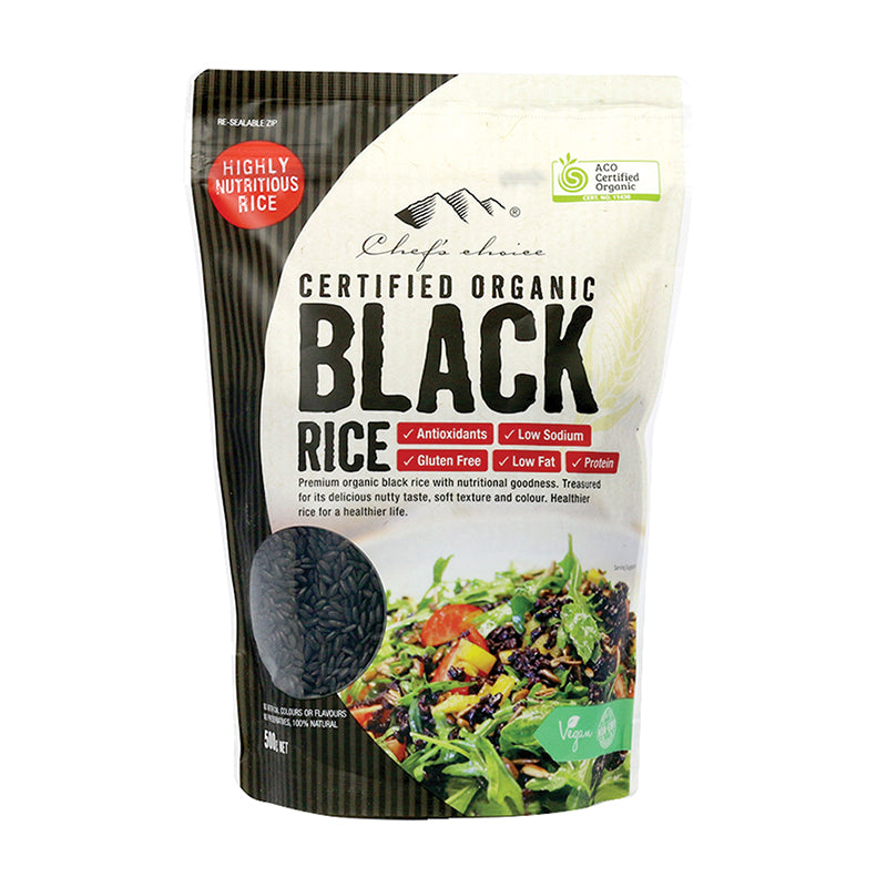 Chef's Choice Certified Organic Black Rice 500g