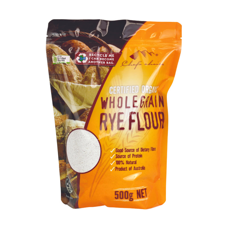 Chef's Choice Certified Organic Wholegrain Rye Flour 500g