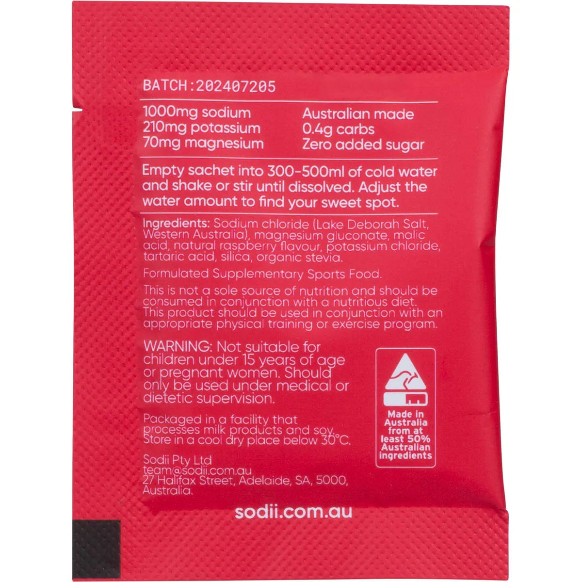 Sodii Everyday Hydration Salts Salty Raspberry