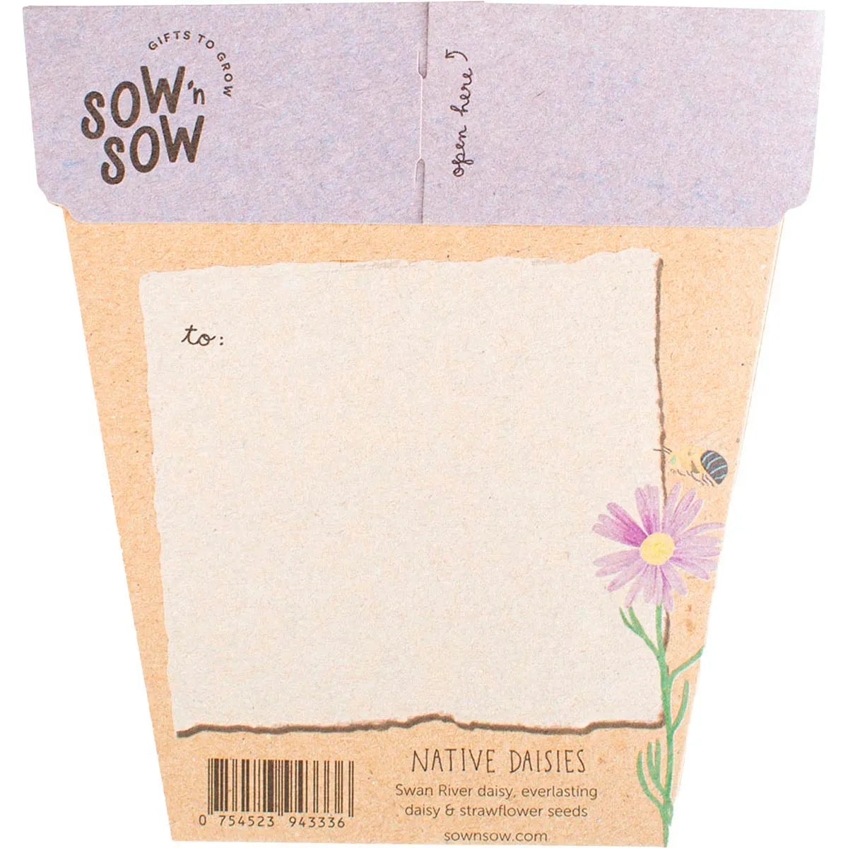 Sow 'n Sow Gift of Seeds Daisies Native