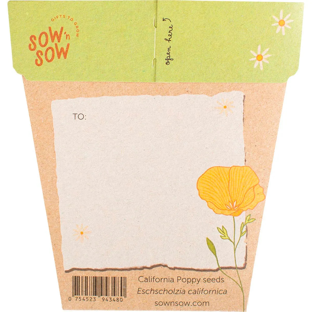 Sow 'n Sow Gift of Seeds California Poppy