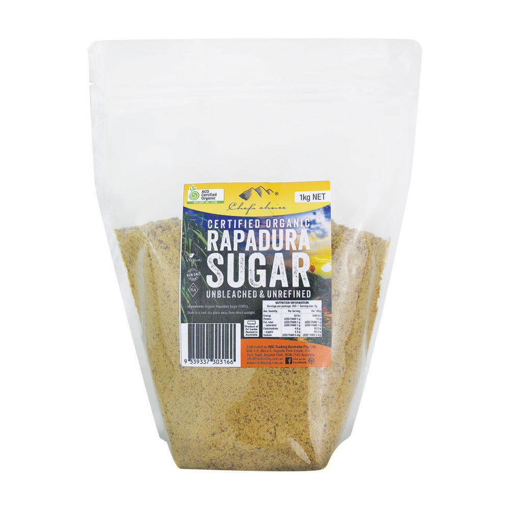 Chef’s Choice Certified Organic Rapadura Sugar 1kg