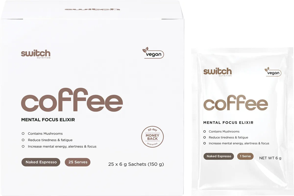 Switch Nutrition Coffee Mental Focus Elixir 6g x 25pk - Naked Espresso