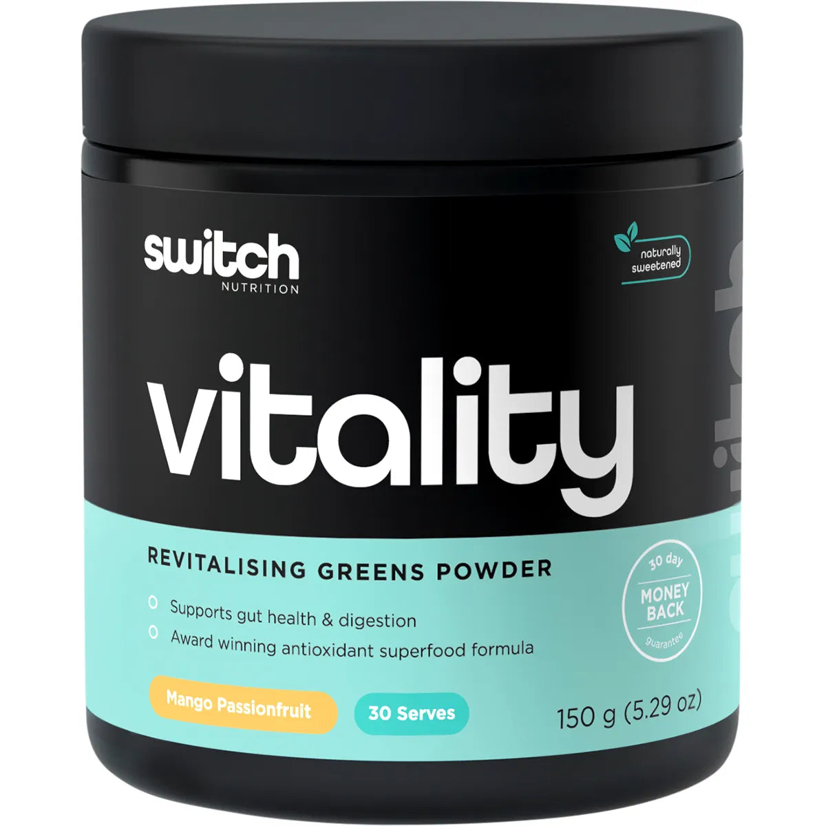 Switch Nutrition Vitality Revitalising Greens Powder 150g - Mango Passionfruit