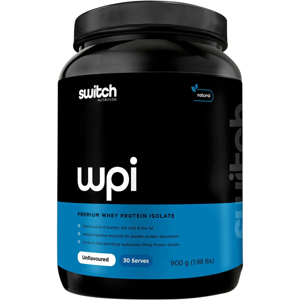 Switch Nutrition WPI Premium Whey Protein Isolate Unflavoured 900g