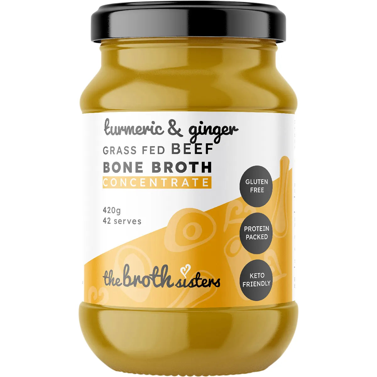 The Broth Sisters Beef Bone Broth Concentrate Turmeric & Ginger 420g