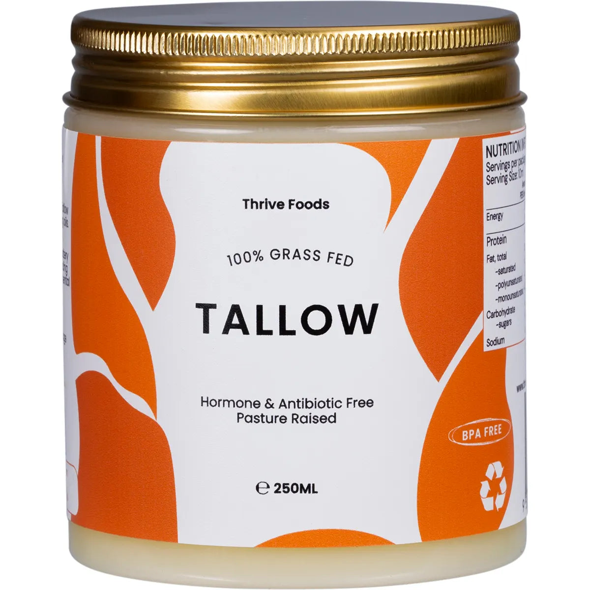 Thrive Tallow 100% Grass Fed Tallow 250ml