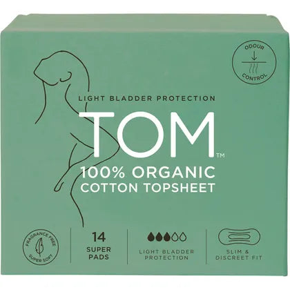 TOM Organic Pads Light Bladder Protection Super 4x14pk