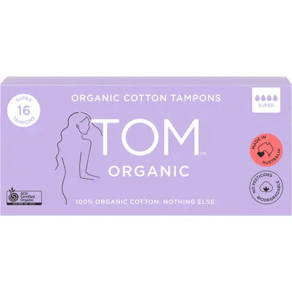 TOM Organic Tampons Super 12x16pk