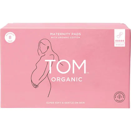 TOM Organic Maternity Pads Wingless 4x8pk