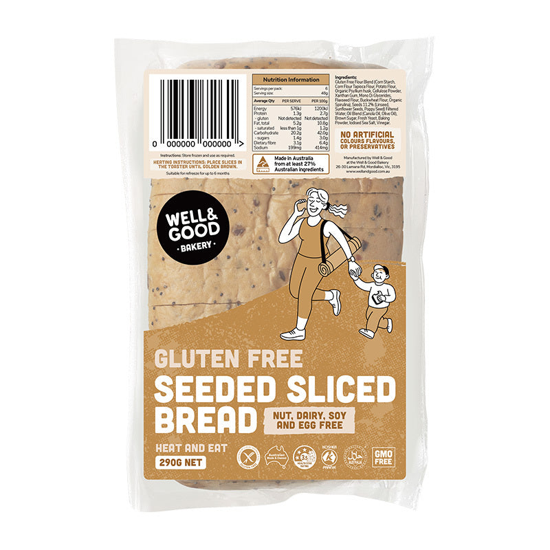 Well & Good - Gluten Free Sliced Seeded Bread 290g