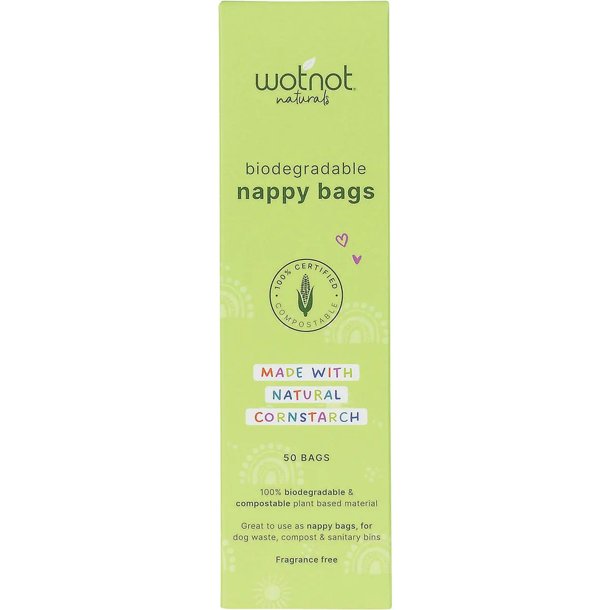 Wotnot Biodegradable Nappy Bags 100% Compostable 50 Pack