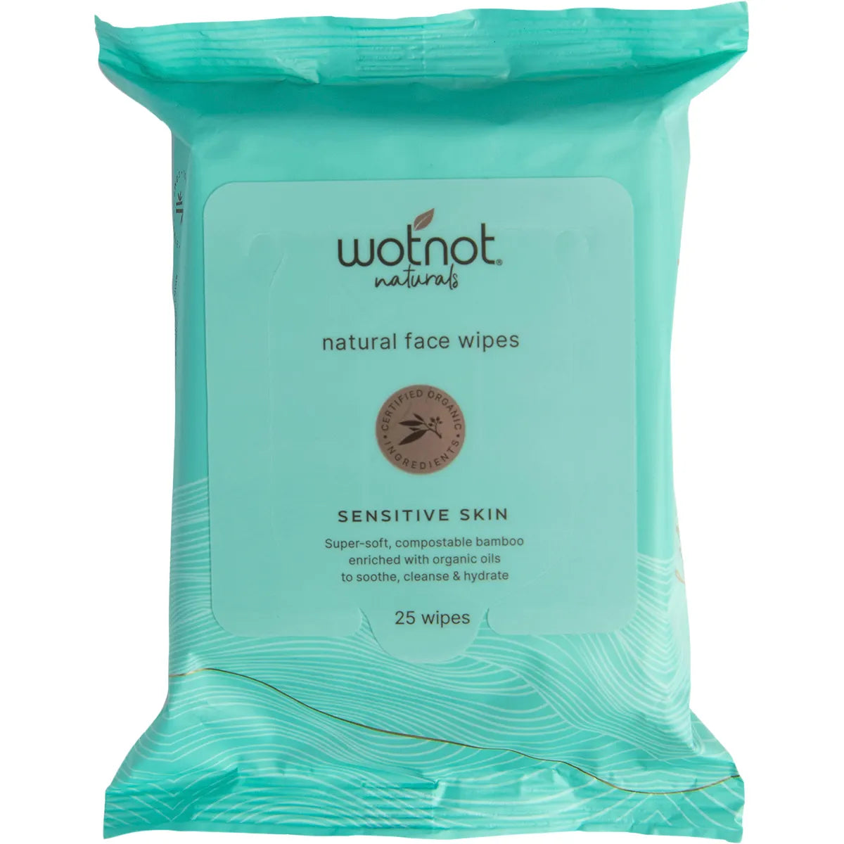 Wotnot Natural Face Wipes For Sensitive Skin x 25