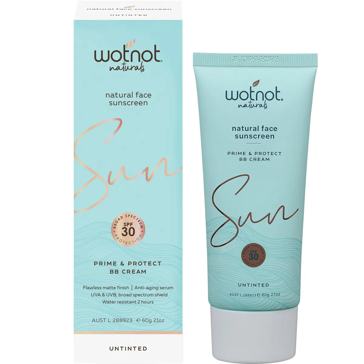 Wotnot Natural Face Sunscreen 30 SPF Untinted BB Cream 60g