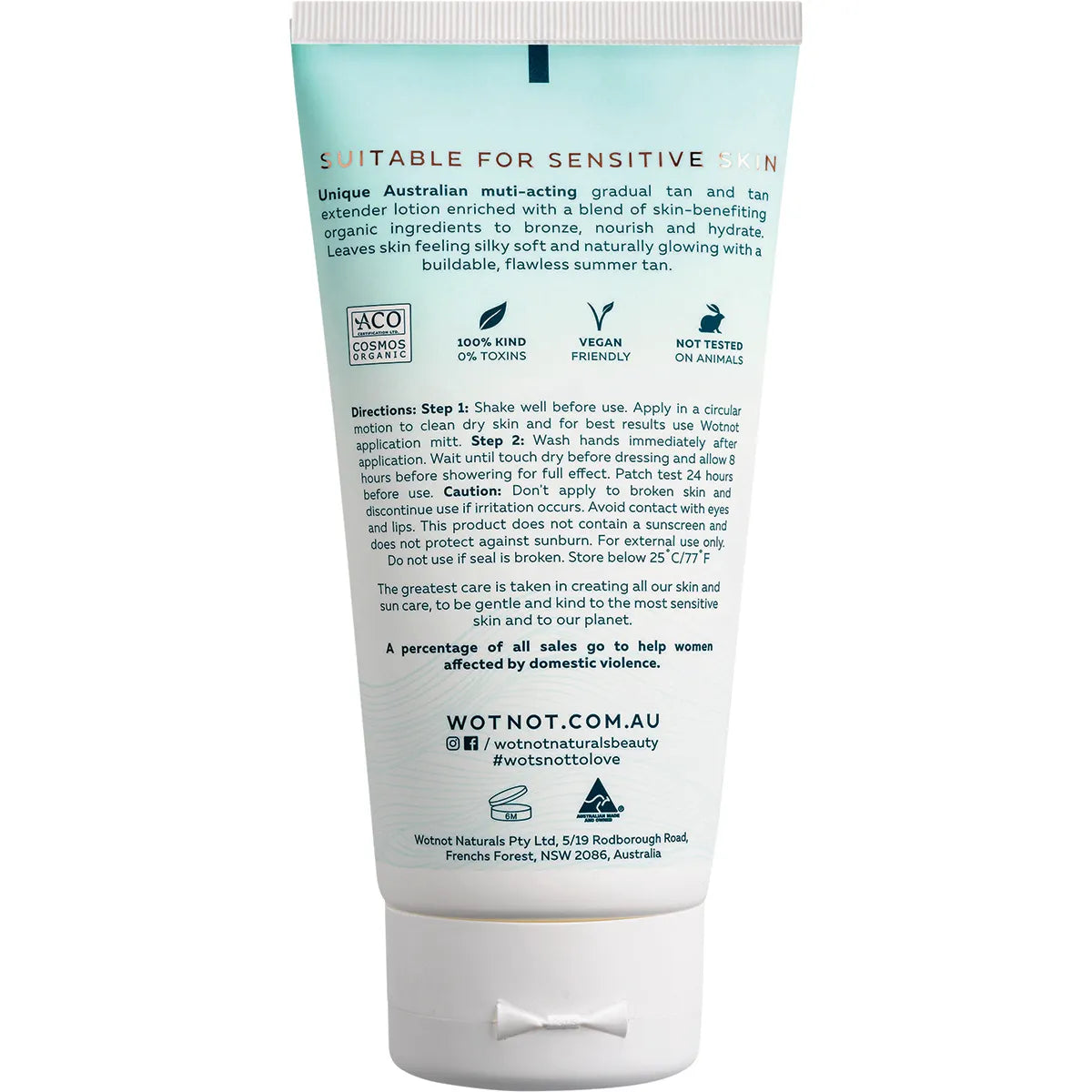 Wotnot Certified Organic Gradual Tan Everyday Lotion 130ml