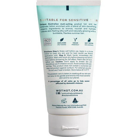 Wotnot Certified Organic Gradual Tan Everyday Lotion 130ml