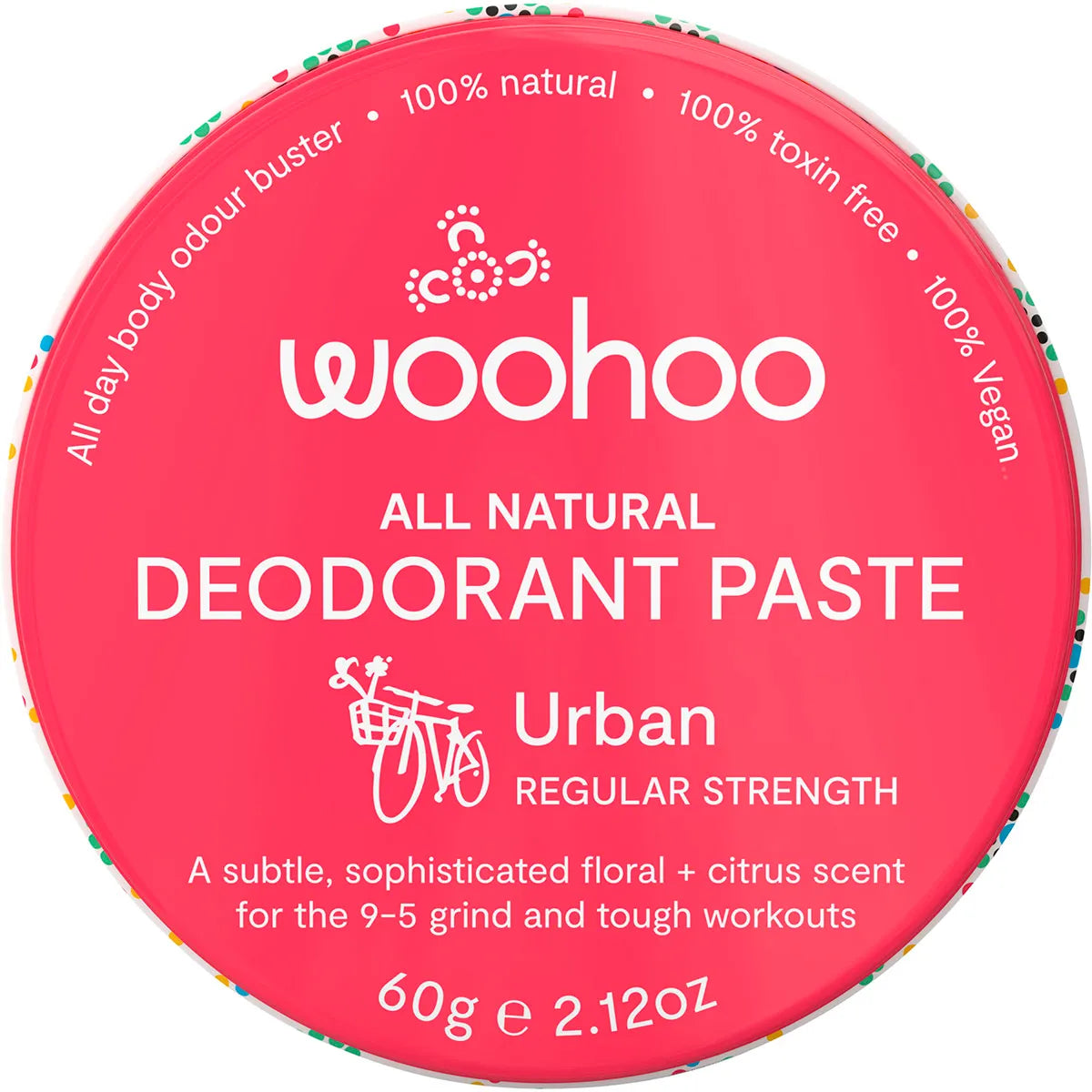 Woohoo Body Deodorant Paste 60g - Regular Strength Urban