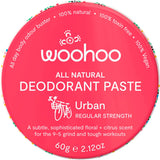 Woohoo Body Deodorant Paste 60g - Regular Strength Urban