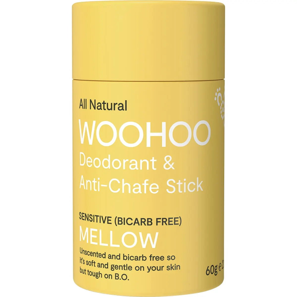 Woohoo Body Deodorant Stick  60g - Sensitive Bicarb Free Mellow