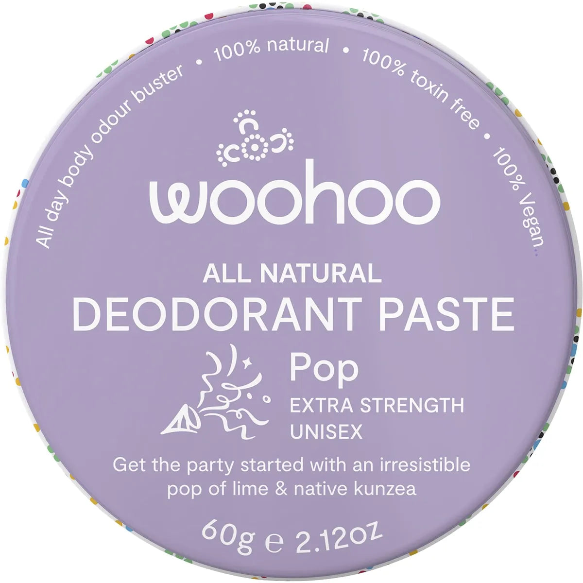 Woohoo Body Deodorant Paste 60g - Extra Strength Pop