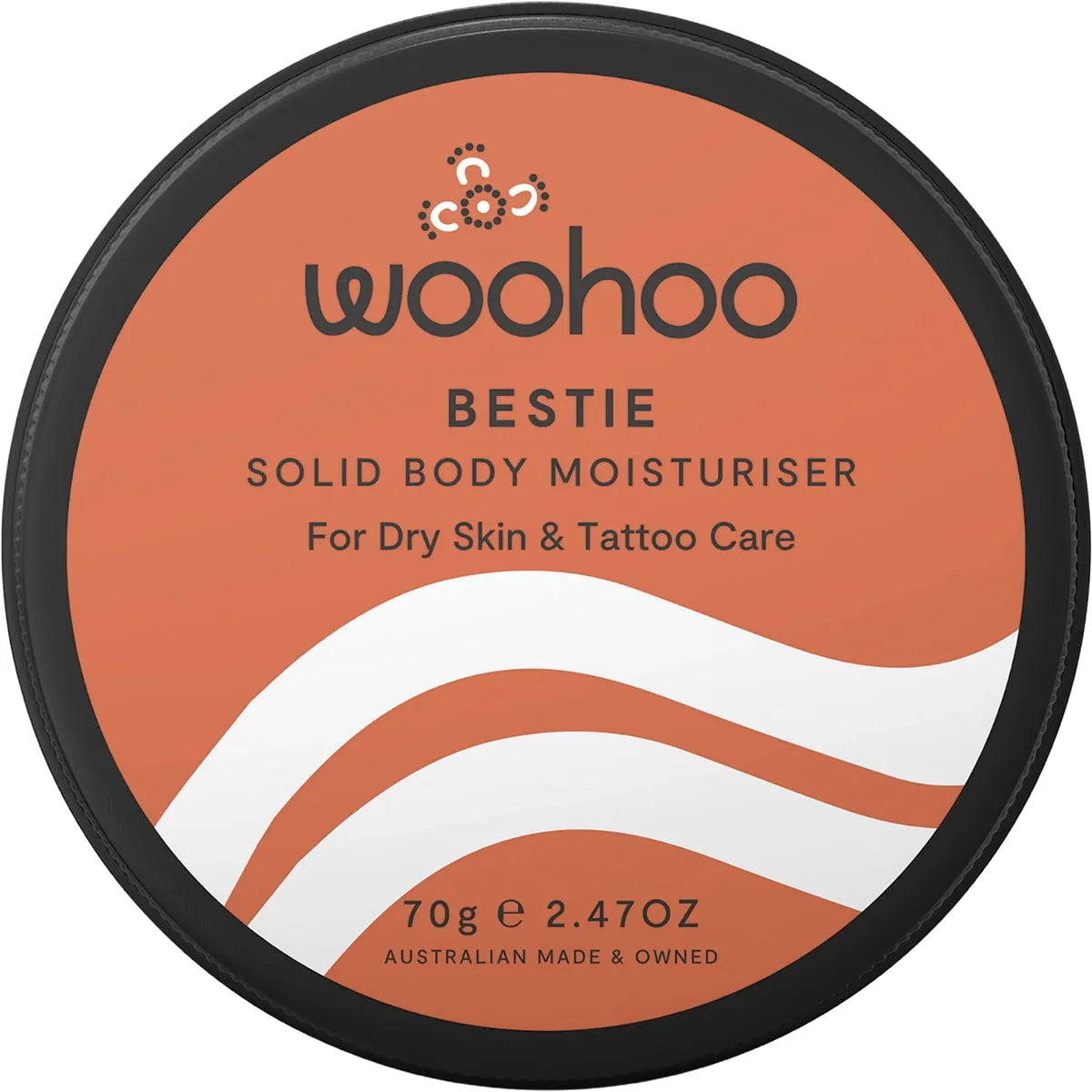 Woohoo Body Bestie Solid Body Moisturiser Dry Skin & Tattoo Care 70g